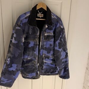 Stussy Black and Blue Camo Men's Jacket